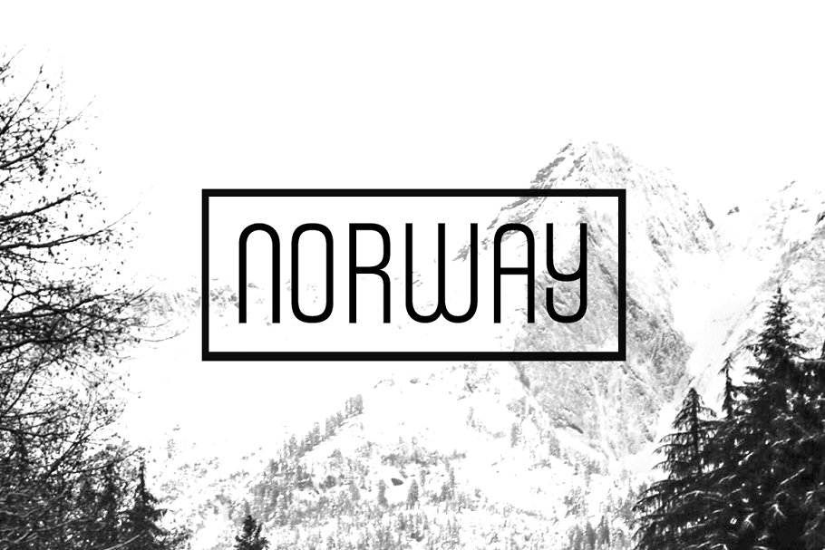 Przykład czcionki Norway